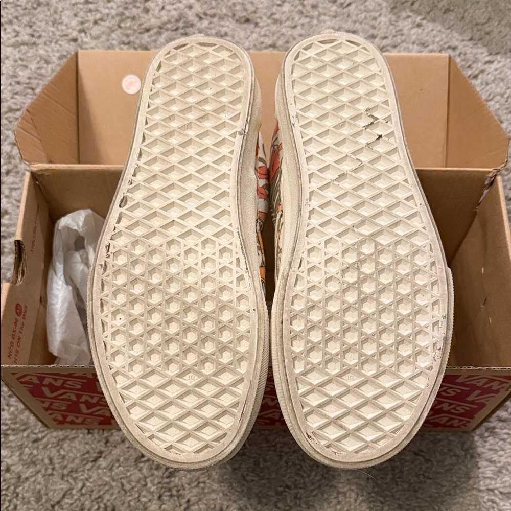 Vans Red and Brown Classic Slip-On Box - Picture 4 of 6